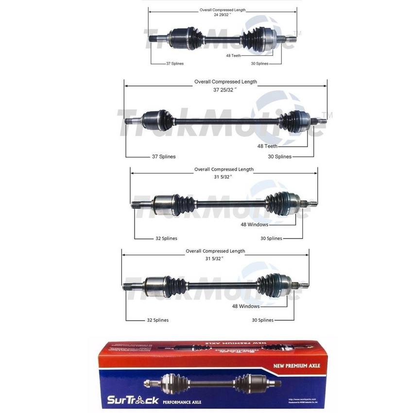 Mercedes CV Axle Shaft Kit - Front and Rear 1633500210 - Aftermarket 3991840KIT